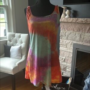 SHEIN Multicolor Tie-Dye Tank Top